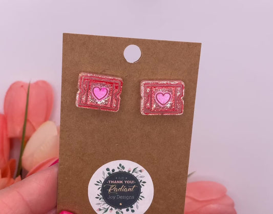 Ticket to Love Post Earrings