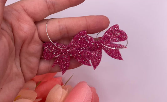 Bow Hoop earrings