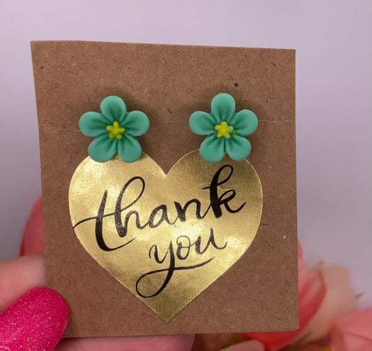 Single Flower Post Earrings