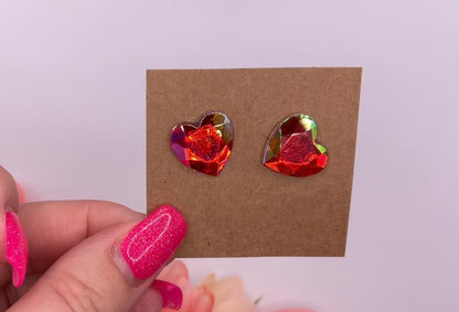 Single Heart Post Earrings