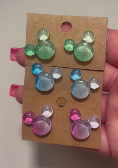 Ombré mouse Post Earrings