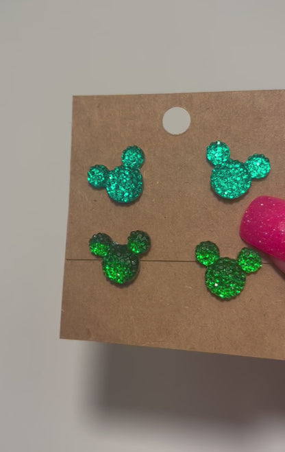 Mouse Druzy Post earrings