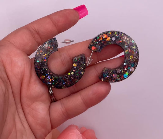 C-Shape Hoop Earrings