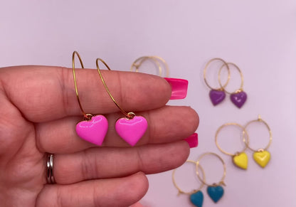 Heart Hoop Earrings
