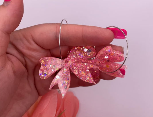 Bow Hoop Earrings