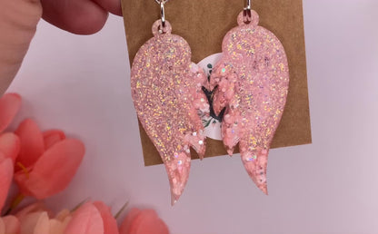 Holographic Angel Wing Dangle Earrings