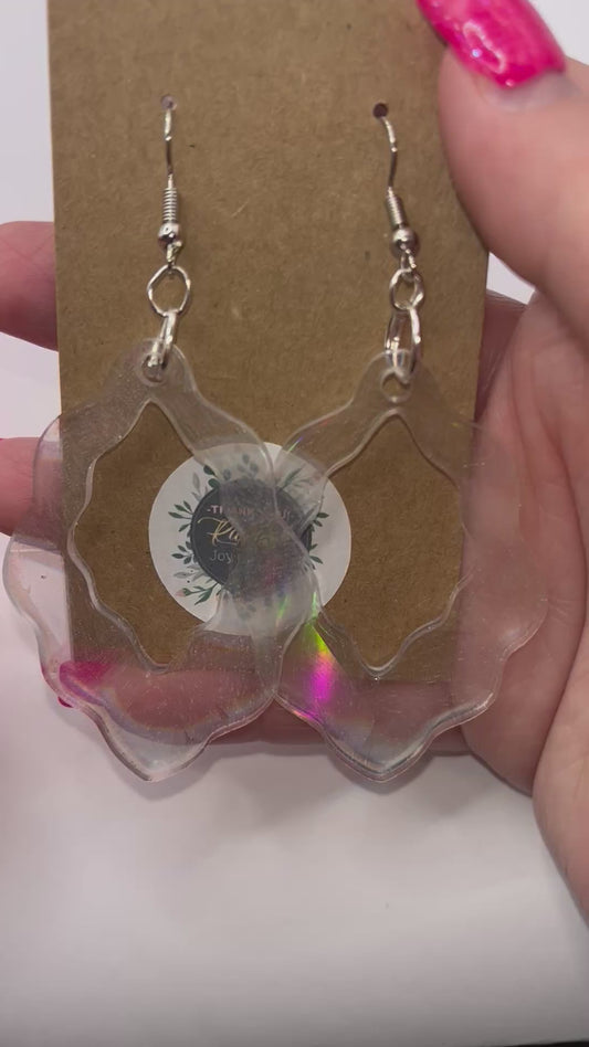 Holographic Teardrop Dangle Earrings