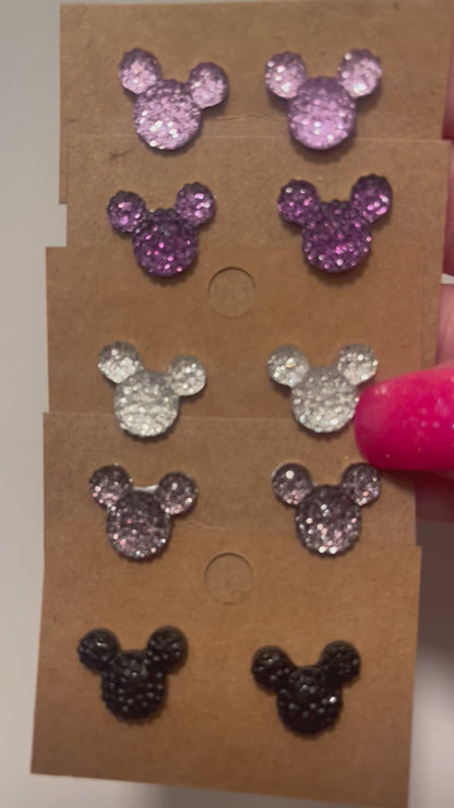 Mouse Druzy Post earrings