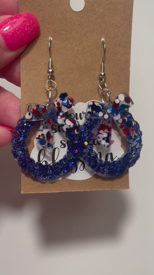 Americana Wreath Dangle Earrings