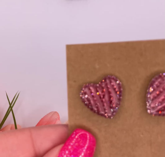 Single Heart Post Earrings