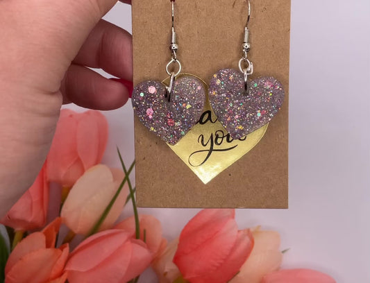 Small Heart Dangle Earrings
