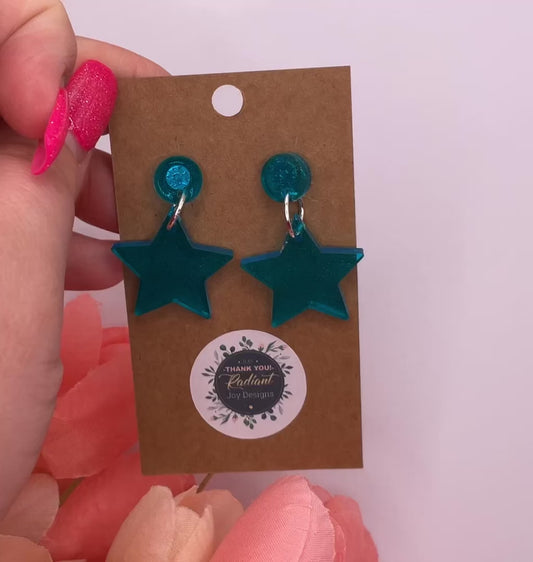 Post Dangle Star earrings