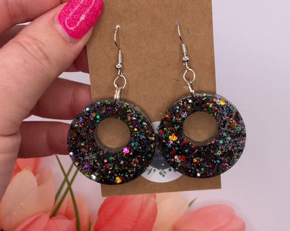 Funky Circle Dangle Earrings