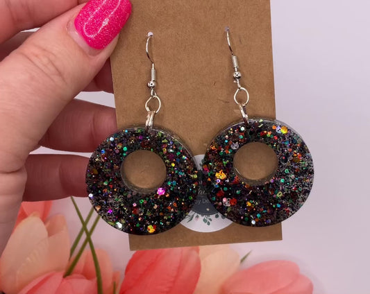 Funky Circle Dangle Earrings