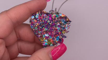Holographic Angel Heart Necklace