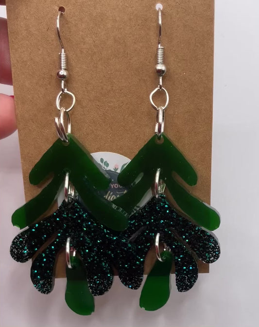 Triple Abstract Dangle Earrings