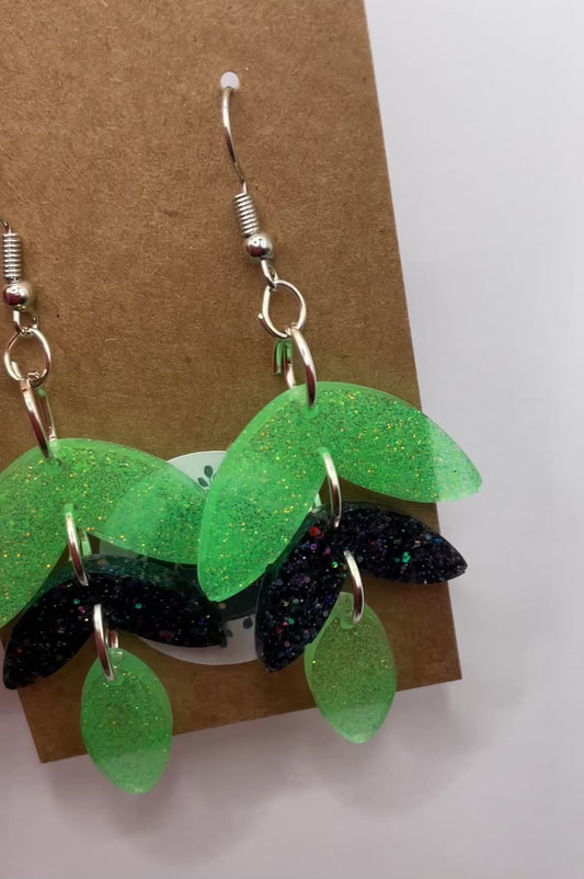 Triple Abstract Dangle Earrings