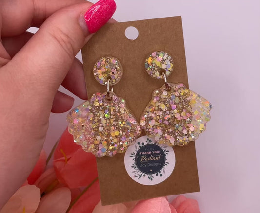 Seashell Post Dangle earrings