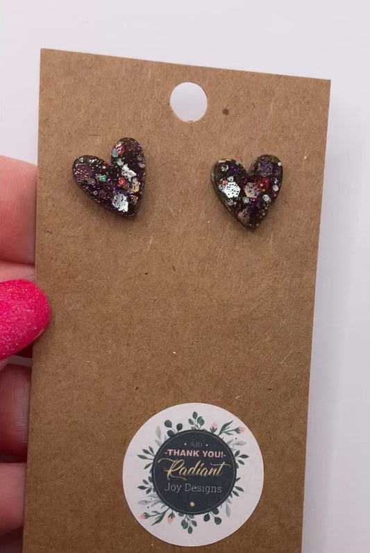 Single Heart Post Earrings
