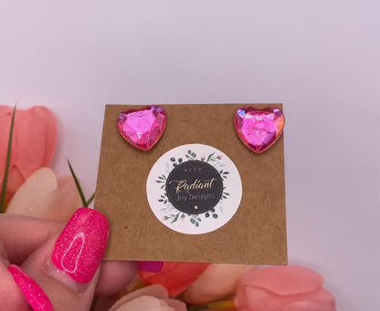 Single Heart Post Earrings