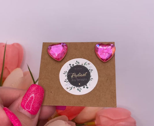 Single Heart Post Earrings