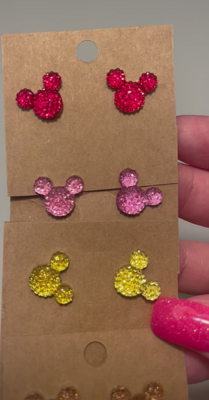 Mouse Druzy Post earrings