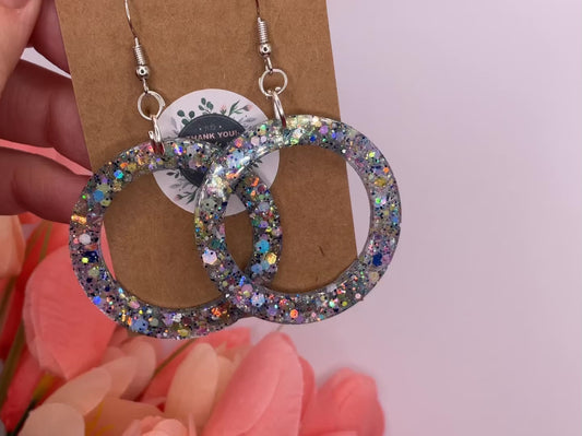 Open circle Dangle Earrings